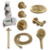 Brauer Carving 5-GG-107 thermostatische inbouw regendouche SET 11 goud geborsteld PVD