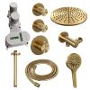 Brauer Carving 5-GG-108 thermostatische inbouw regendouche SET 12 goud geborsteld PVD
