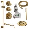 Brauer Carving 5-GG-111 thermostatische inbouw regendouche SET 15 goud geborsteld PVD