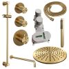 Brauer Carving 5-GG-112 thermostatische inbouw regendouche SET 16 goud geborsteld PVD