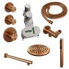 Brauer Carving 5-GK-097 thermostatische inbouw regendouche SET 01 koper geborsteld PVD