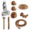 Brauer Carving 5-GK-101 thermostatische inbouw regendouche SET 05 koper geborsteld PVD