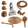 Brauer Carving 5-GK-106 thermostatische inbouw regendouche SET 10 koper geborsteld PVD