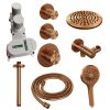 Brauer Carving 5-GK-107 thermostatische inbouw regendouche SET 11 koper geborsteld PVD