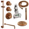 Brauer Carving 5-GK-111 thermostatische inbouw regendouche SET 15 koper geborsteld PVD