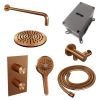 Brauer Carving 5-GK-129 thermostatische inbouw regendouche 3-weg omstelling SET 33 koper geborsteld PVD