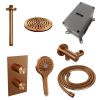 Brauer Carving 5-GK-131 thermostatische inbouw regendouche 3-weg omstelling SET 35 koper geborsteld PVD
