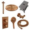 Brauer Carving 5-GK-132 thermostatische inbouw regendouche 3-weg omstelling SET 36 koper geborsteld PVD