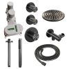 Brauer Carving 5-GM-101 thermostatische inbouw regendouche SET 05 gunmetal geborsteld PVD