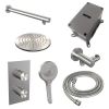 Brauer Carving 5-NG-127 thermostatische inbouw regendouche 3-weg omstelling SET 31 RVS geborsteld PVD