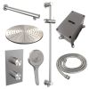 Brauer Carving 5-NG-140 thermostatische inbouw regendouche 3-weg omstelling SET 44 RVS geborsteld PVD