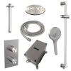 Brauer Carving 5-NG-143 thermostatische inbouw regendouche 3-weg omstelling SET 47 RVS geborsteld PVD