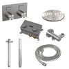 Brauer Carving 5-NG-188 thermostatische inbouw regendouche met drukknoppen SET 53 RVS geborsteld PVD