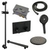 Brauer Edition 5-S-178 thermostatische inbouw regendouche met drukknoppen SET 67 mat zwart