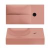 Clou Vale CL034016101R fontein 38x19cm met kraangat rechts mat roze keramiek