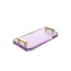 Decor Walther Crystal 0942680 KR TAB tray violet crystal/ mat goud