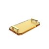 Decor Walther Crystal 0942681 KR TAB tray amber crystal/ mat goud