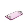 Decor Walther Crystal 0942861 KR TAB tray pink crystal/ geborsteld nikkel