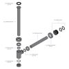 Clou CL1060604284 muurbuis 200mm ø25mm t.b.v. Mini Suk sifon gunmetal geborsteld PVD