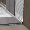 Blanke Aqua Keil Wand 840280B125R afsluitprofiel 2000x12,5x40mm rechts RVS geborsteld