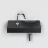 Clou Vale CL033016201L fontein 45x19cm met kraangat links mat zwart keramiek