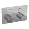 Brauer Carving 5-CE-198 thermostatische inbouw regendouche met drukknoppen SET 63 chroom