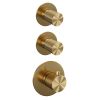 Brauer Carving 5-GG-120 thermostatische inbouw regendouche SET 24 goud geborsteld PVD