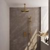 Brauer Carving 5-GG-138 thermostatische inbouw regendouche 3-weg omstelling SET 42 goud geborsteld PVD