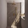 Brauer Carving 5-GG-138 thermostatische inbouw regendouche 3-weg omstelling SET 42 goud geborsteld PVD