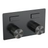 Brauer Carving 5-GM-187 thermostatische inbouw regendouche met drukknoppen SET 52 gunmetal geborsteld PVD