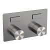 Brauer Carving 5-NG-205 thermostatische inbouw regendouche met drukknoppen SET 70 RVS geborsteld PVD