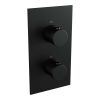 Brauer Carving 5-S-125 thermostatische inbouw regendouche 3-weg omstelling SET 29 mat zwart