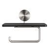 Geesa Opal Brushed Stainless Steel 917224-05 toiletrolhouder met planchet RVS geborsteld