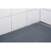 Blanke Aqua Keil Wand 8402856080L afsluitprofiel 2000x8x40mm links mat zwart
