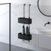 Geesa Frame 918902-02-06 ophangbaar doucherek 25 cm chroom/ zwart