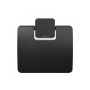Geesa Topaz Black 917908-06-A toiletrolhouder met klep zwart
