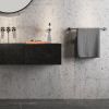 Geesa Nemox Brushed Metal Black 916507-09-60 wandhanddoekhouder 60cm zwart metaal geborsteld