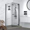 Geesa Frame 918902-02-06 ophangbaar doucherek 25 cm chroom/ zwart