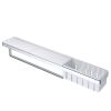 Geesa Frame 918854-02-630 planchet met handdoekrek en douchemand 63 cm chroom/ wit