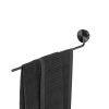 Geesa Opal Brushed Metal Black 917205-09 handdoekrek 1 arm zwart metaal geborsteld