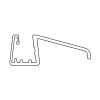 HSK E100058-8-3-L horizontaal afdichtingsprofiel links 100cm, 8mm (voor douchedeur met magnetische geleider)