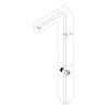 HSK E98506-10-280 douchestang met buis voor douchekop, glijstuk en aansluiting voor AquaXPro 100 showerset gunmetal