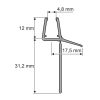Huppe universeel 070089 afvoerprofiel recht 100cm / 6 en 8mm
