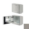 Inda MY Secret A80760PT inbouwnis met bekerhouder, zeepdispenser en spiegel 350x260mm mat platino