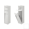 Inda MY Secret A8085AWM inbouwnis met toiletrolhouder en toiletborstelgarnituur 190x660mm mat wit