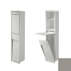 Inda MY Secret A8085DPT inbouwnis met toiletrolhouder en hygiënische douche 190x860mm mat platino