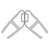 HSK E100055-90-8 magneetstrip 45 graden, set van 2 stuks, 200cm, 8mm, transparant