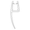 HSK E100072-8-3 verticaal afdichtingsprofiel 200cm, 8mm