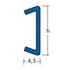 Blanke Aqua Deko 622280B40125 afsluitprofiel voor boven goot 1250x40mm RVS geborsteld