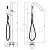 Clou Xo CL060400829 type 8 vrijstaande badkraan met handdouche chroom